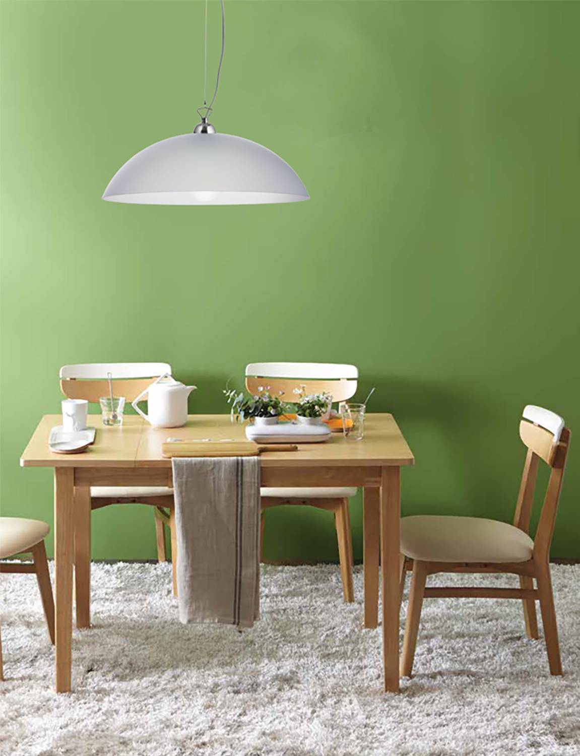 Φωτιστικό μονόφωτο Plexiglass λευκό σατινέ Ε27 Φ40